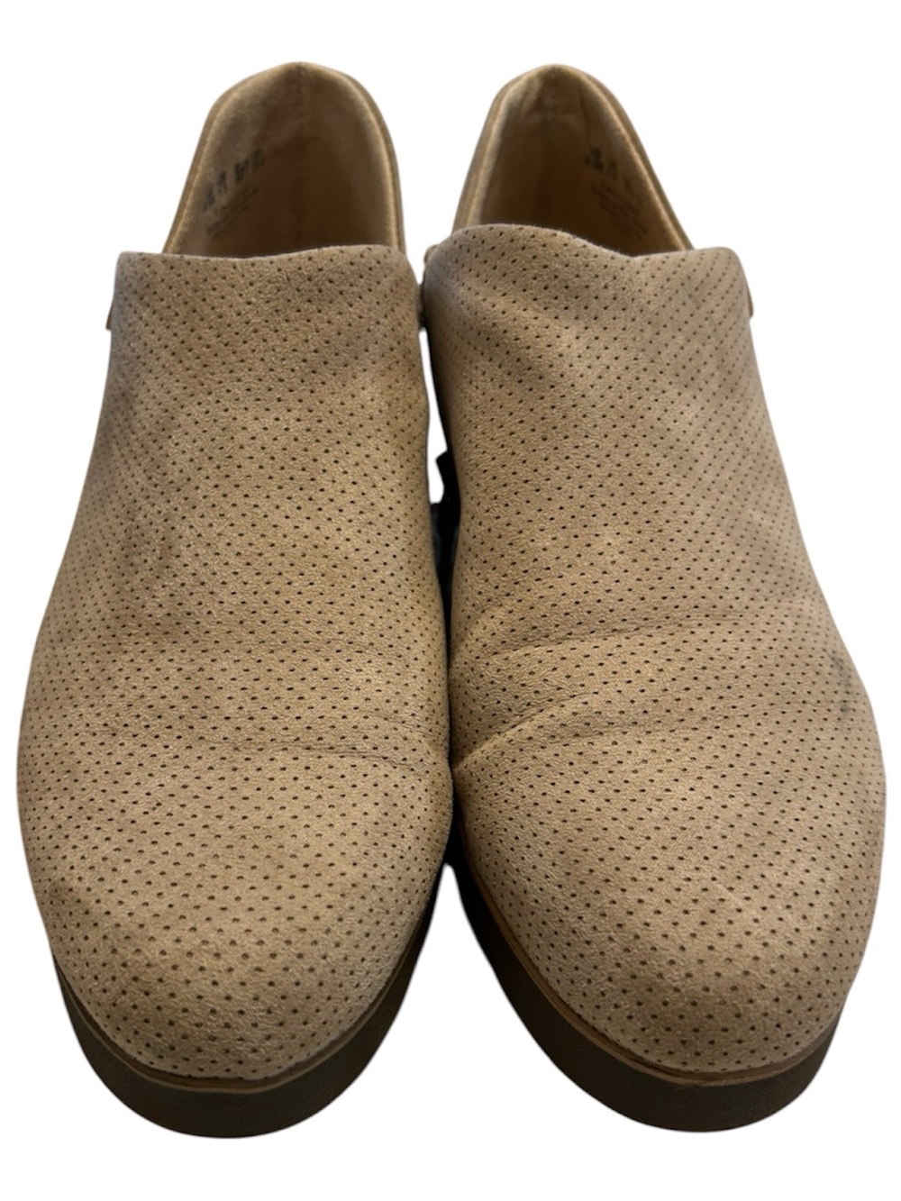 Dr. Scholl's Perforated Slip-On Ankle Booties in Beige